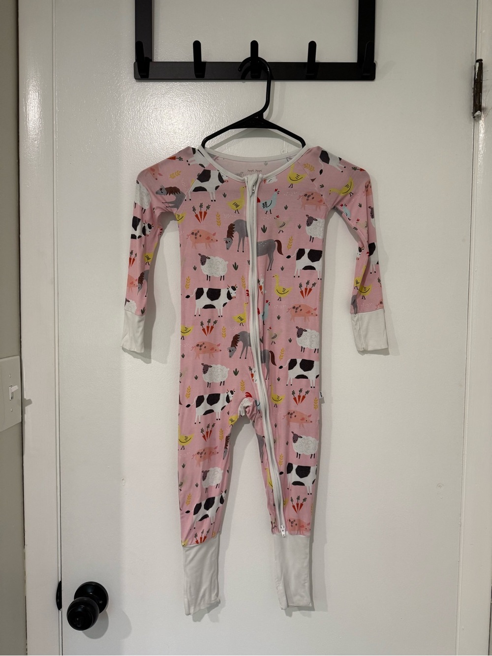 Little Sleepies Pink Farm Animals Zippy